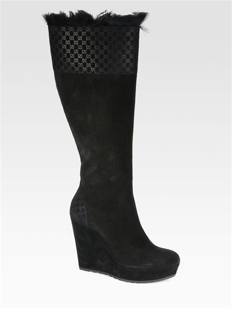 gucci winged shoe|Gucci wedge boots.